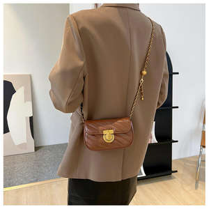 New popular women's lacquered PU material pure pattern crossbody <b>bag</b> - Product Image 6