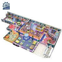 Parc d'attractions tout-en-un pour enfants, équipement de terrain de jeu intérieur commercial de grande taille, labyrinthe, grands toboggans, certifié CE