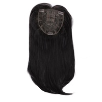 Perruque longue et droite pour femme avec raie au milieu, pour couvrir les racines grises, extension de cheveux synthétiques en fibre haute température