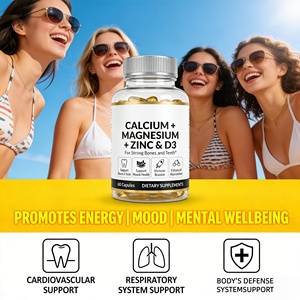 Capsules de <span class=keywords><strong>Vitamine</strong></span> D3 Calcium Magnésium Zinc de la Société State-owned Capital Ca Mg Zn, 100 000 UI, Complément pour le soutien articulaire et immunitaire, Calcium osseux, Magnésium, Zinc, <span class=keywords><strong>Vitamine</strong></span> - Product Image 4