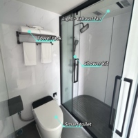 Cabane préfabriquée Apple Cabin House Pobs Capsule Airbnb Glamping Flat Pack pour l'extérieur, bureau, chambre d'hôtel avec douche et toilettes