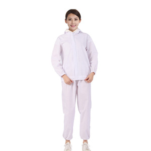 La nueva ropa de trabajo con capucha y mangas largas de Zixi, adecuada para fábricas de alimentos y fábricas de electrónica, es una prenda de trabajo de dos piezas a prueba de polvo. - Product Image 2