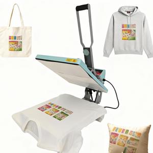 New High Pressure 40x50cm Multifunctional Printing Press Heat Transfer Sublimation Auto-open Magnetic Flatbed Heat Press Machine