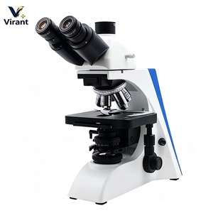 Microscope biologique binoculaire vétérinaire avec objectifs multiples et plateau de précision <span class=keywords><strong>pour</strong></span> échantillons de sang, de sperme et de tissus animaux - Product Image 2