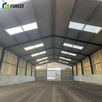 Kits de barndominium en Chine, structure en acier préfabriquée, hangar à vaches, ferme, soudage lourd, pliage, découpe, 2 étages, 4 chambres, couleur personnalisée