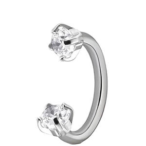 Anneau de nez en acier inoxydable en forme de U, incrusté de zircon 5A, entièrement serti de diamants, unisexe, pour piercing corporel de mariage, bijoux d'usine - Product Image 4