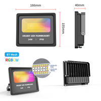 Extérieur IP66 Étanche Alexa Dimmable Changement de Couleur 2700K-6500K 2000Lms RGBCW 24W WiFi Smart LED Projecteurs pour Jardin