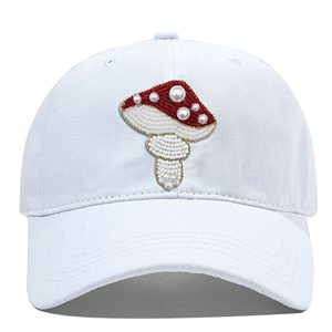 Cappellini da baseball reversibili tie-dye con logo personalizzato, motivo funghi, patch a costine colorata, per uomo, ideali per lo sci - Product Image 3