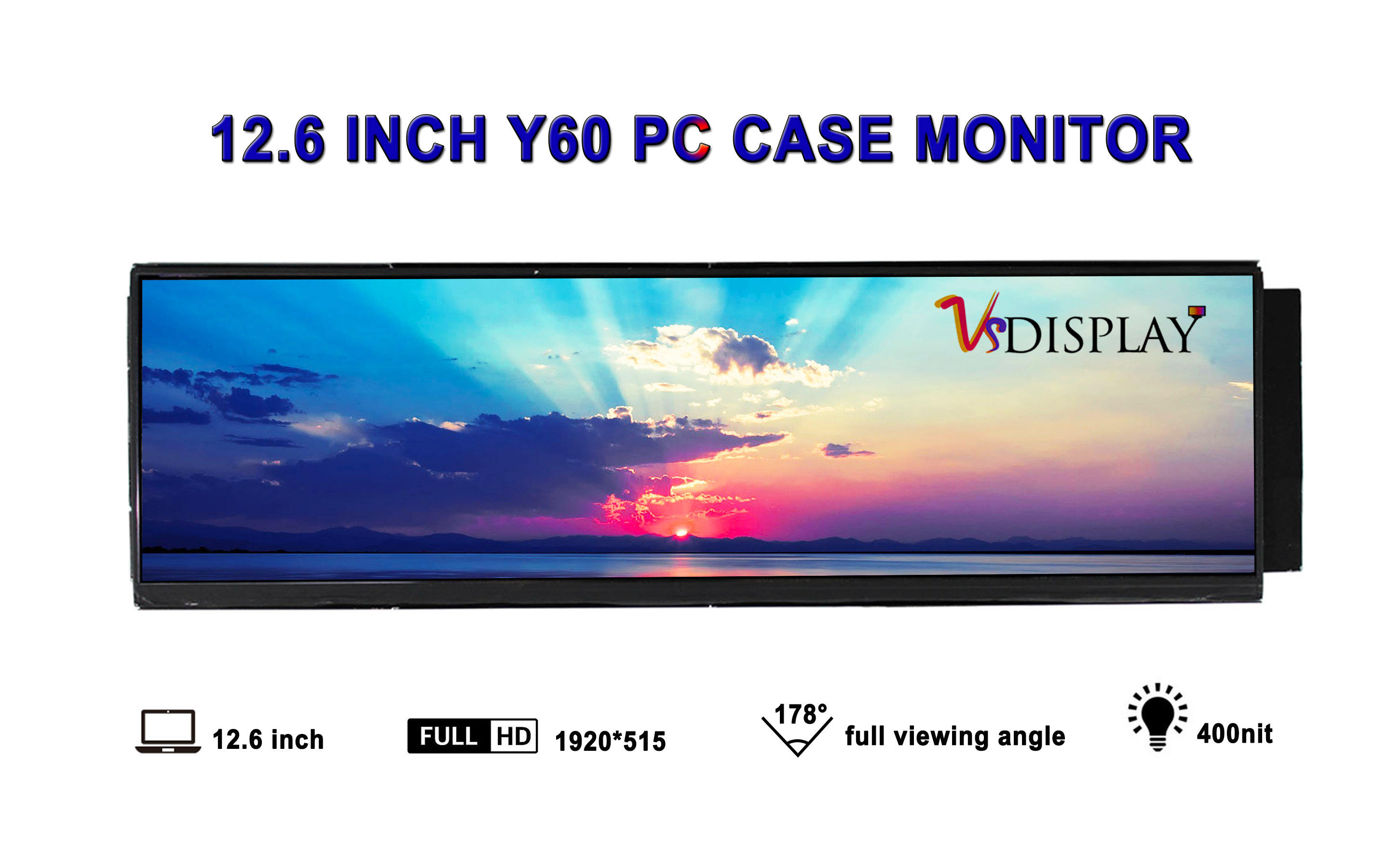 中古 VSDISPLAY 12.6インチ IPS 細長液晶 ディスプレイ ヤマダモール | VSDISPLAY 12.6インチ IPS 細長液晶 ディスプレイ