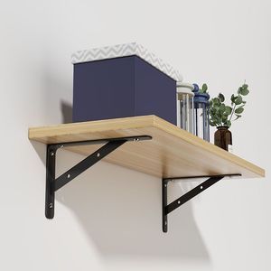 Estante de madera montado en la pared, estantería de cocina de un solo panel, estante de almacenamiento multiusos suspendido para uso en el hogar y la oficina - Product Image 2