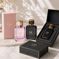 Flacon de parfum carré rose et noir 50 ml en verre, en stock, flacon de parfum de luxe avec emballage – Meilleures ventes