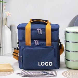 Reusable Box <b>Lunch</b> Office Hiking Leakproof Cooler Tote <b>Bag</b> <b>With</b> Adjustable Shoulder <b>Strap</b> for Adult Gift - Product Image 1