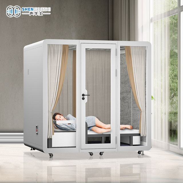 Protective Sleeping Equipment Fashion Design Secure Sleeping Pods Supplier Sleeping Soundproof Pod with Wheels