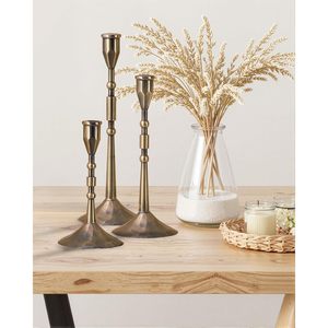 YOUTUOY ensemble de 3 pièces vintage bougeoirs coniques faits à la main ferme cuisine table de fête centre de table pour mariage autres occasions - Product Image 2