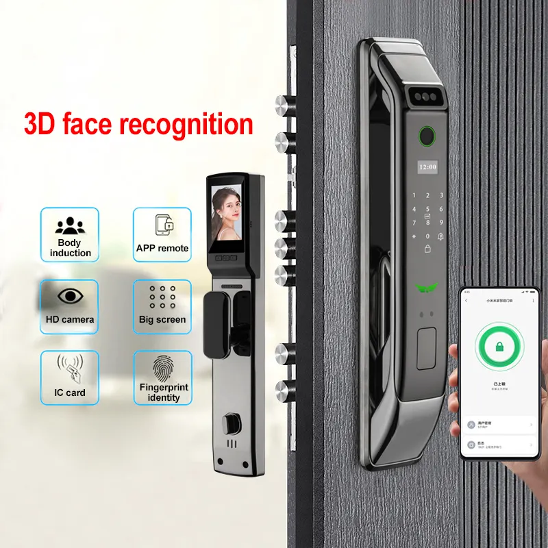 Enrique Usmart Go Face Recognition Lock Wireless Door Lock Security Mortise Door Locks Biometric Fingerprint Doorlock Camera
