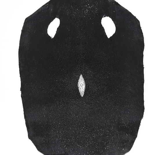 Single crown black Stingray Skin leather