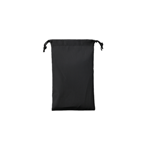 Sac à cordon en tissu Oxford noir avec logo personnalisé, sac de rangement rectangulaire, 10x16 cm - Product Image 1