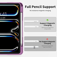 Kenke-Étui pour iPad Pro 7 et 13 pouces, accessoire de haute qualité, avec fermoir, sommeil automatique, pour stylo, violet, nouvelle collection 2025