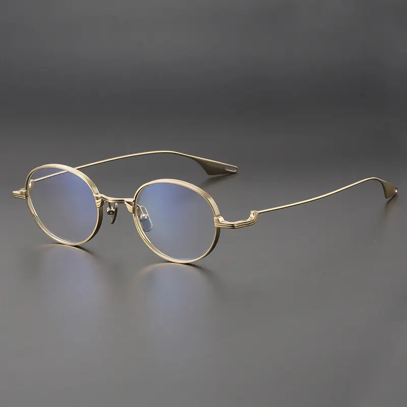 Высококачественная титановая оправа для очков, овальные очки в стиле панк