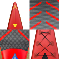 GUETIO 12'6 "Racing Stand up Paddle Board Double Couche Vente en gros Sup Boards Meilleur prix Surf Paddle Board