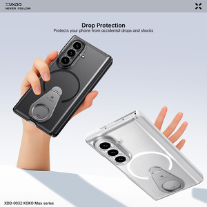 เคสโทรศัพท์ <span class=keywords><strong>Xundd</strong></span> สำหรับ Samsung Z Fold 8/7/6 Ultra พร้อมวงแหวนแม่เหล็กและขาตั้ง  ผิวสัมผัสนุ่มแบบด้าน ป้องกันอย่างดี - Product Image 3