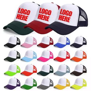 Embroidered With Custom Logo 3d Puff Printed 5 6 Panel Sports Fashion Embroidery Foam Mesh Trucker Cap Custom Trucker <b>Hat</b> - Product Image 1
