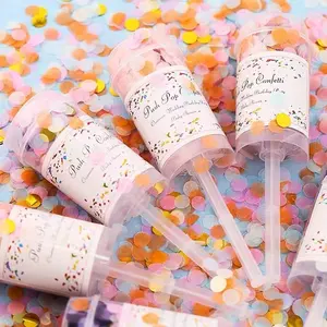 Sinh Thái Thân Thiện Phân Hủy Sinh Học Wedding Confetti Tissue Giấy Giới Tính Tiết Lộ Đẩy Pop Đẩy Pop Confetti