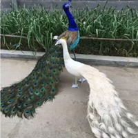 Vente en gros d'usine, paon décoratif élégant pour fête de vacances, fleur artificielle naturelle