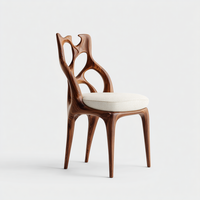 Ensemble de chaises de salle à manger en bois massif, design moderne, table de cuisine rembourrée à dossier haut, meubles de luxe pour restaurant, café, hôtel