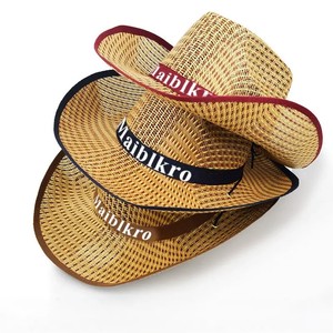 Summer Company's Printed Logo Outdoor Sunscreen Hat Sombrero <span class=keywords><strong>de</strong></span> vaquero <span class=keywords><strong>de</strong></span> paja <span class=keywords><strong>para</strong></span> hombres y mujeres al por mayor - Product Image 1