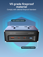 Prise d'extension de bureau LDNIO SC1 GaN 2500W 100-250V avec 3 ports Usb 2 prises Prise d'alimentation universelle Usb