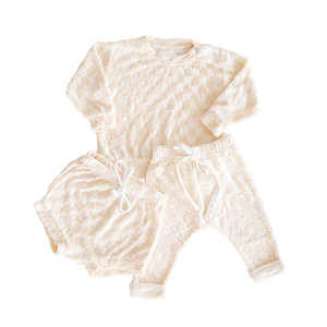 Rô Terry khăn bé trang phục dài tay áo sơ mi quần short <span class=keywords><strong>pantd</strong></span> trẻ em 3PCS Bộ - Product Image 1