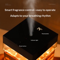 Diffuseur d'aromathérapie électrique sans flamme, capacité de 500 ml, brumisation automatique, éclairage ambiant, minuterie longue durée, utilisation domestique, sécurité