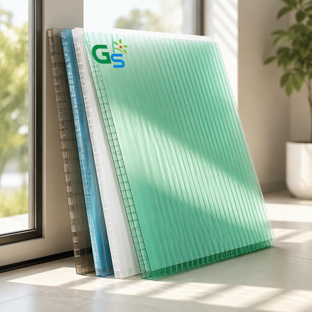 Philippines Price Transparent Clear Plastic  Polycarbonate Hollow Sheet Wall Protection
