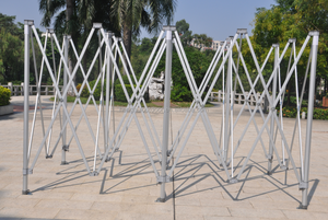 Tente de salon professionnelle 10x20 pieds avec impression de logo personnalisé, gazebo de marque, auvent hexagonal en aluminium 40mm 50mm pour événements commerciaux - Product Image 6