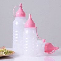 Bouteille en plastique transparent à presser pour sauce piquante au ketchup mayonnaise 150ml 350ml personnalisable de qualité alimentaire avec bouchon étanche