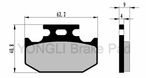 Pastillas de freno para motocicleta Yamaha <span class=keywords><strong>DT</strong></span> <span class=keywords><strong>125</strong></span> RE/YZ <span class=keywords><strong>125</strong></span> específicas Fabricación personalizada - Product Image 6