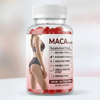 Complément Herbal OEM Maca Noire Plus en Bonbons Gélifiés pour Adultes – Gestion des Fesses Volumineuses et de l'Énergie – 60 Comprimés – Booster Fessier Hommes/Femmes