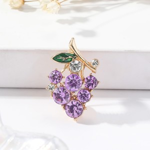 Broche Elegante de Estilos Variados para Atacado: Flores Requintadas, Uvas Coloridas, Vintage com Strass Brilhante para Decoração de Joias - Product Image 2