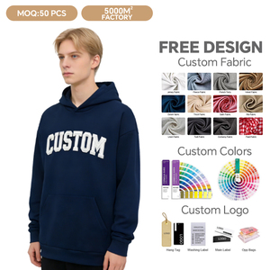 工厂定制中国制造柔软休闲风格连帽衫定制连帽衫男女通用高品质连帽衫 - Product Image 1