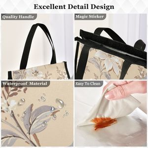 Aloha Hawaii Hibiscus Flower Adult Work School Thermal Insulated Custom Print Tote <b>Lunch</b> <b>Bags</b> for Women - Product Image 4