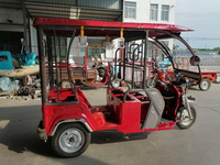 Tricycle électrique YF-F6 avec pare-brise en verre, carrosserie ouverte à 3 roues, 4 passagers, moteur 48V 1000W, 35 km/h
