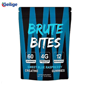 Gomitas de Creatina OEM en Stock, 4g Brute Bites, 150 Unidades, Sabor Frambuesa Azul, Veganas, Suplemento Pre-Entrenamiento para el Crecimiento Muscular y la Energía - Product Image 1