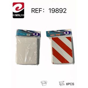 MNJ Car Bumper Protector Strips 6Pcs Adhesive Parking Safety Reflective White Red Stripe - Product Image 3