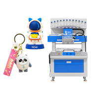 Machine automatique de fabrication de porte-clés en PVC souple 12 couleurs, machine de distribution de silicone pour la création de figurines de dessins animés et d'ornements