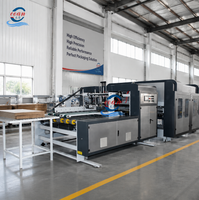 Nouvelle machine automatique haute vitesse pour la fabrication de boîtes en carton Ocean, avec imprimante, rainureuse, découpeuse rotative et ligne de pliage-colleuse en ligne