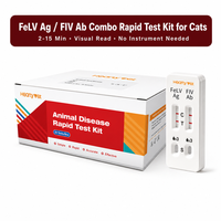 Kit de test rapide double Ag Ab pour le dépistage du virus de la léukémie féline et du virus de l'immunodéficience féline chez le chat (FeLV Ag FIV Ab)