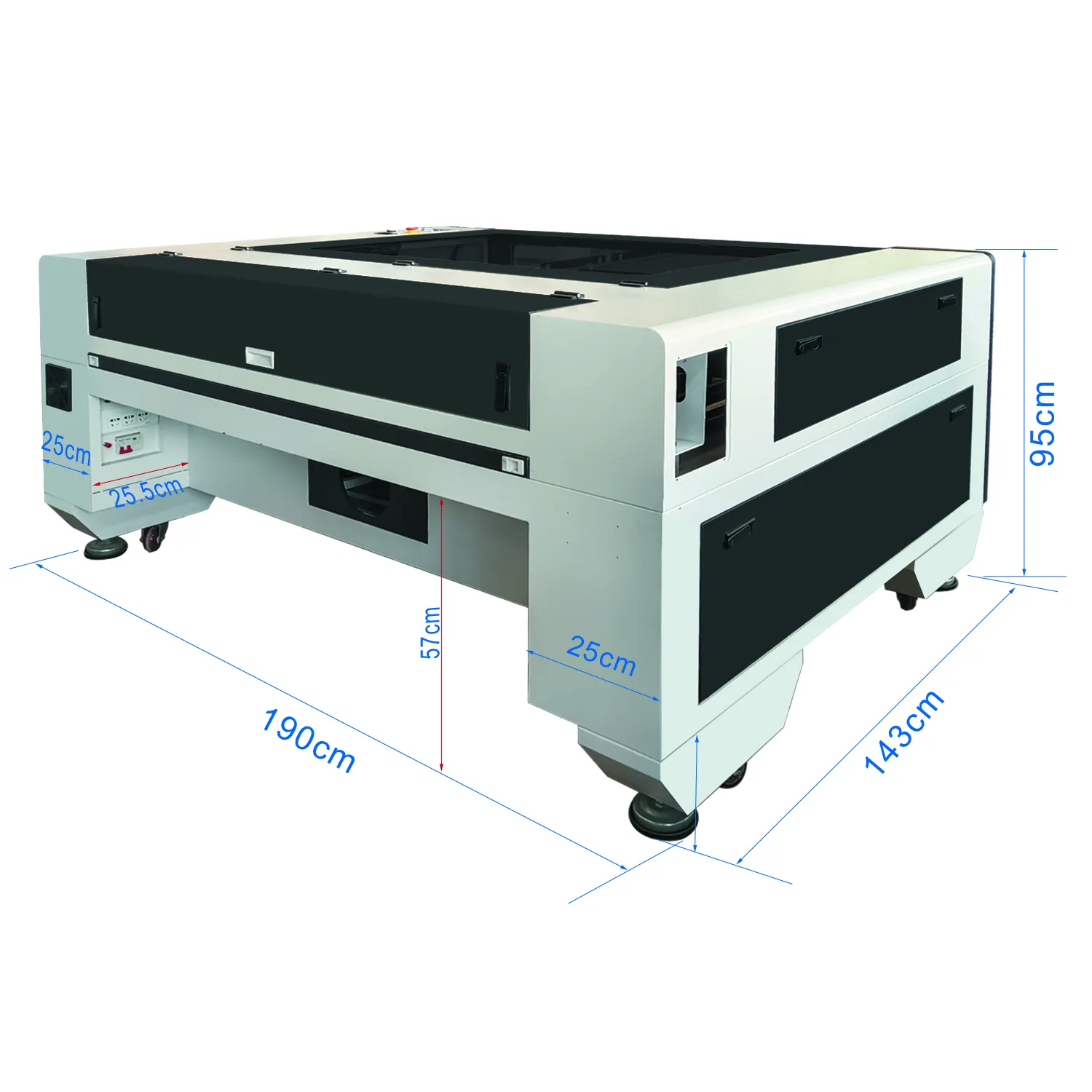 Nieuwe Machine Frame 1390 Co2 Laser Cutter 130W Reci Buis Cw5200 Chiller 550W Uitlaat Ventilator Lange Onderdelen Door