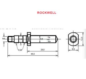 <span class=keywords><strong>Indentador</strong></span> de dureza personalizado DTEC, <span class=keywords><strong>indentador</strong></span> de dureza Rockwell <span class=keywords><strong>Vickers</strong></span> recién hecho según el dibujo dado - Product Image 6