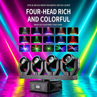 Projecteur LED Beam à 4 têtes DMX512 RGBW avec effet anneau, prêt à être expédié, pour DJ, mariages et soirées